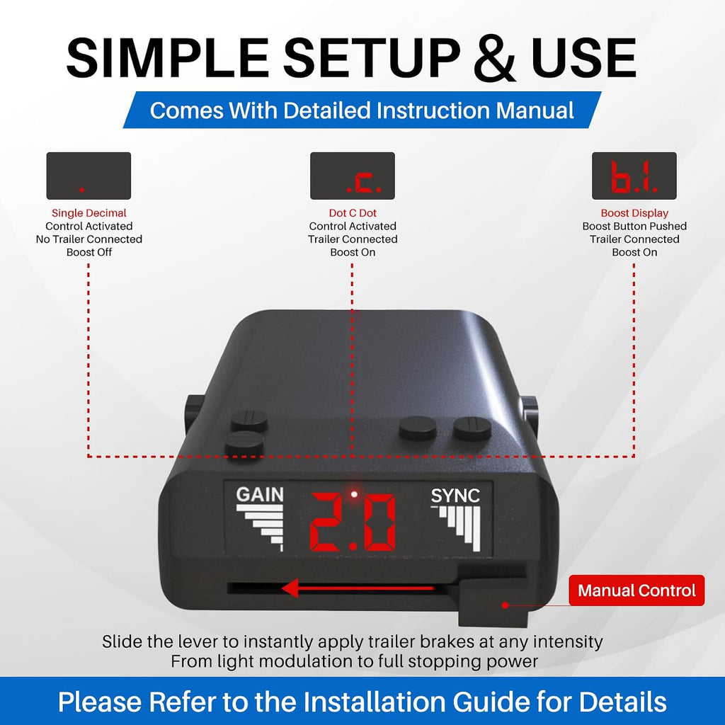 8507111 Upgraded Time-Delay Trailer Brake Controller for 1-4 Axles