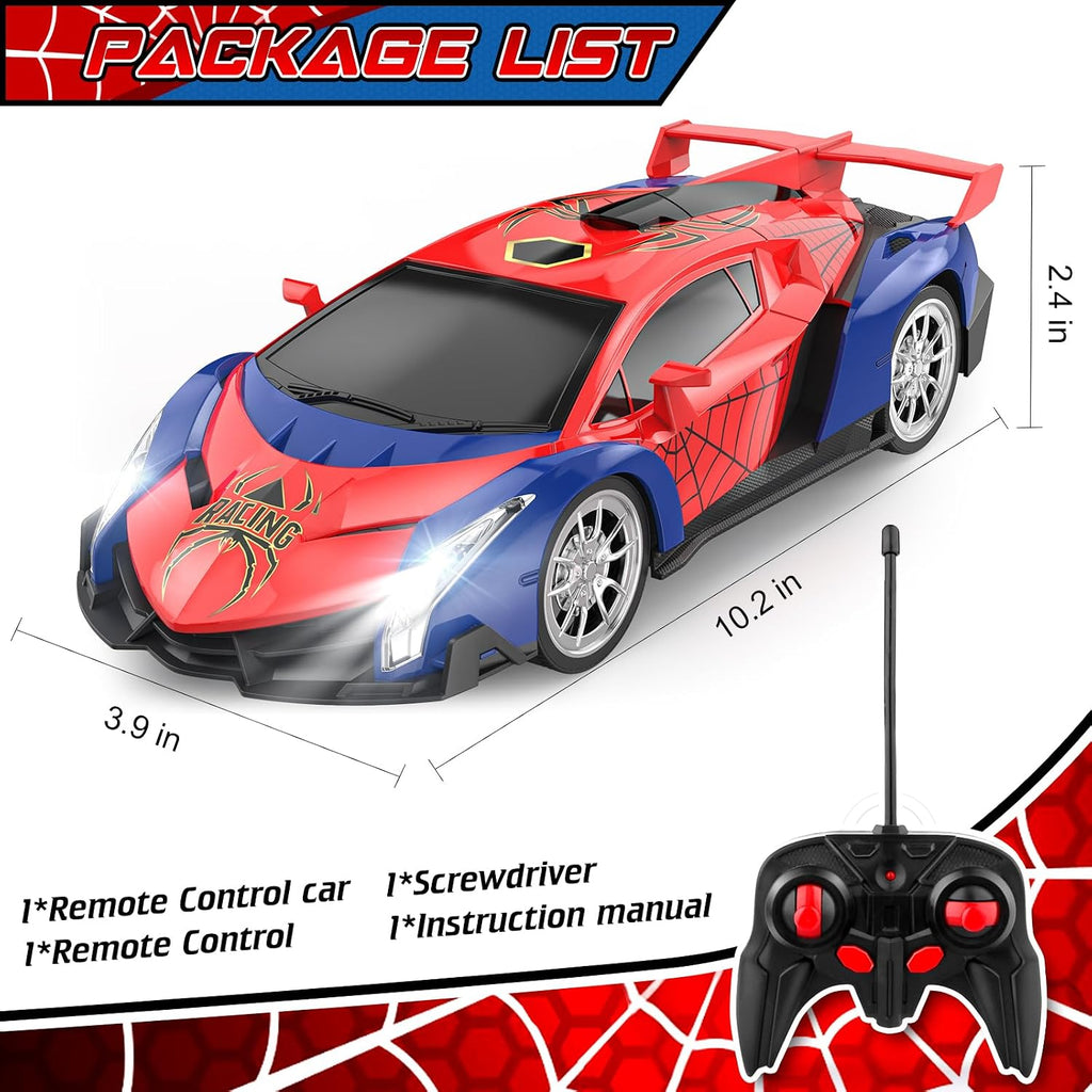 Remote Control Car for Kids, RC Cars for Boys Kids 1:18 Electric Vehicle Toy Car Hobby Racing Car Toys with Lights &