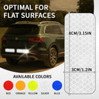 30 Pcs Safety Warning Tapes, 3.15″ x 1.2″ Rectangular Reflective Stickers Side Trim Strip, 8x3 CM Reflective Marker