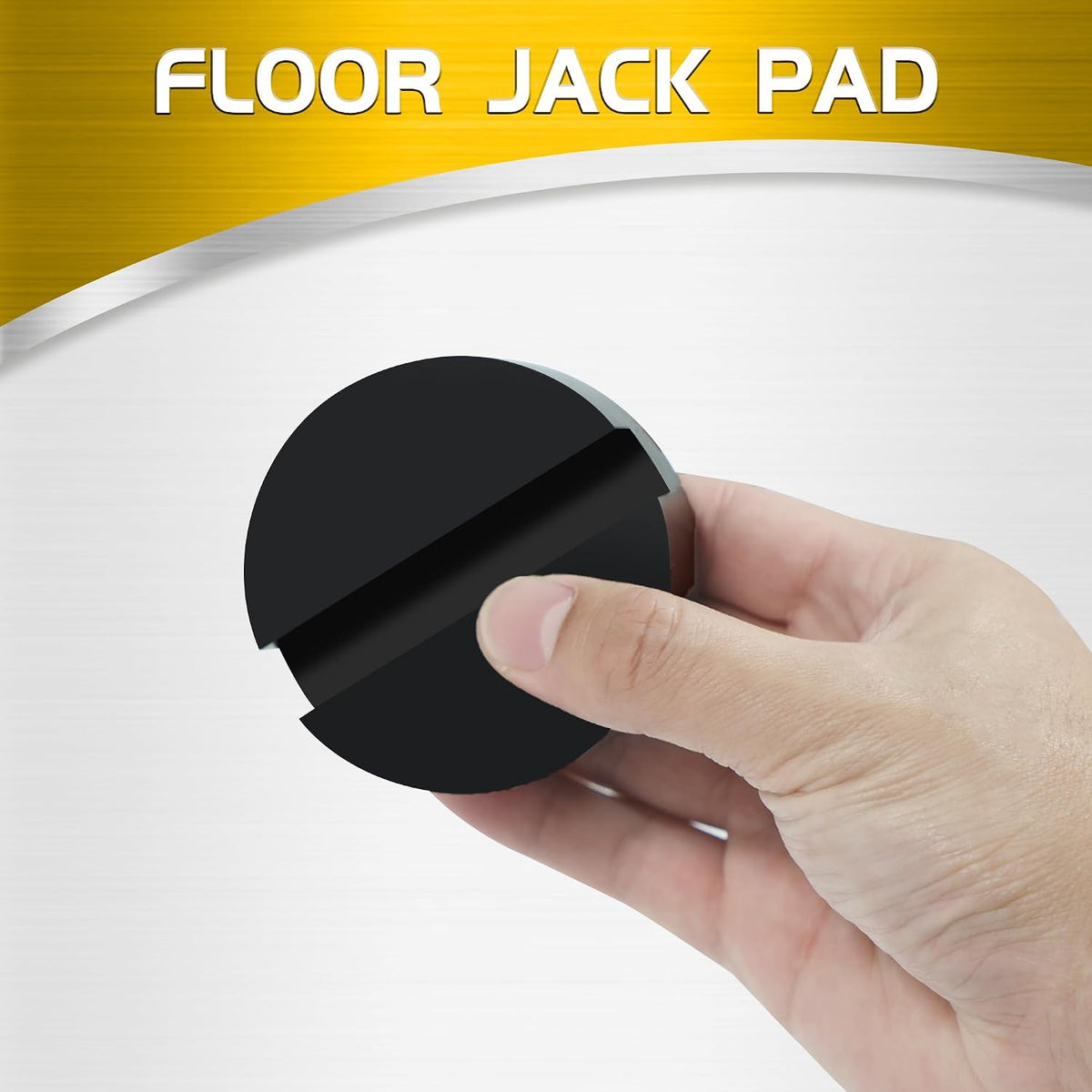Floor Jack Pads, Height-Adding Pinch Weld Adapter, Rubber, 2-Pack