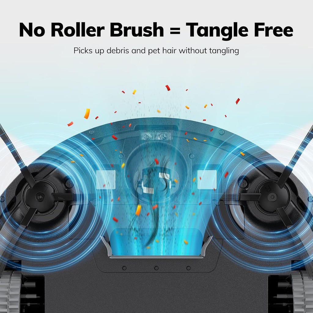 V2 Robot Vacuum Cleaner, Tangle-Free Suction | 120 Mins Runtime, Slim, Self-Charging Robotic Vacuum Cleaner, Ideal