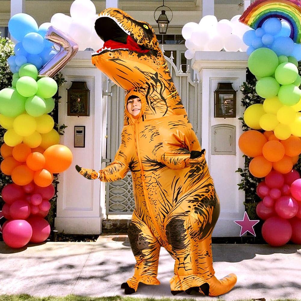 Inflatable Dinosaur Costume Kids Dinosaur Suit Blow up Full Body Dino Costume Boys Girls for Halloween Cosplay Party