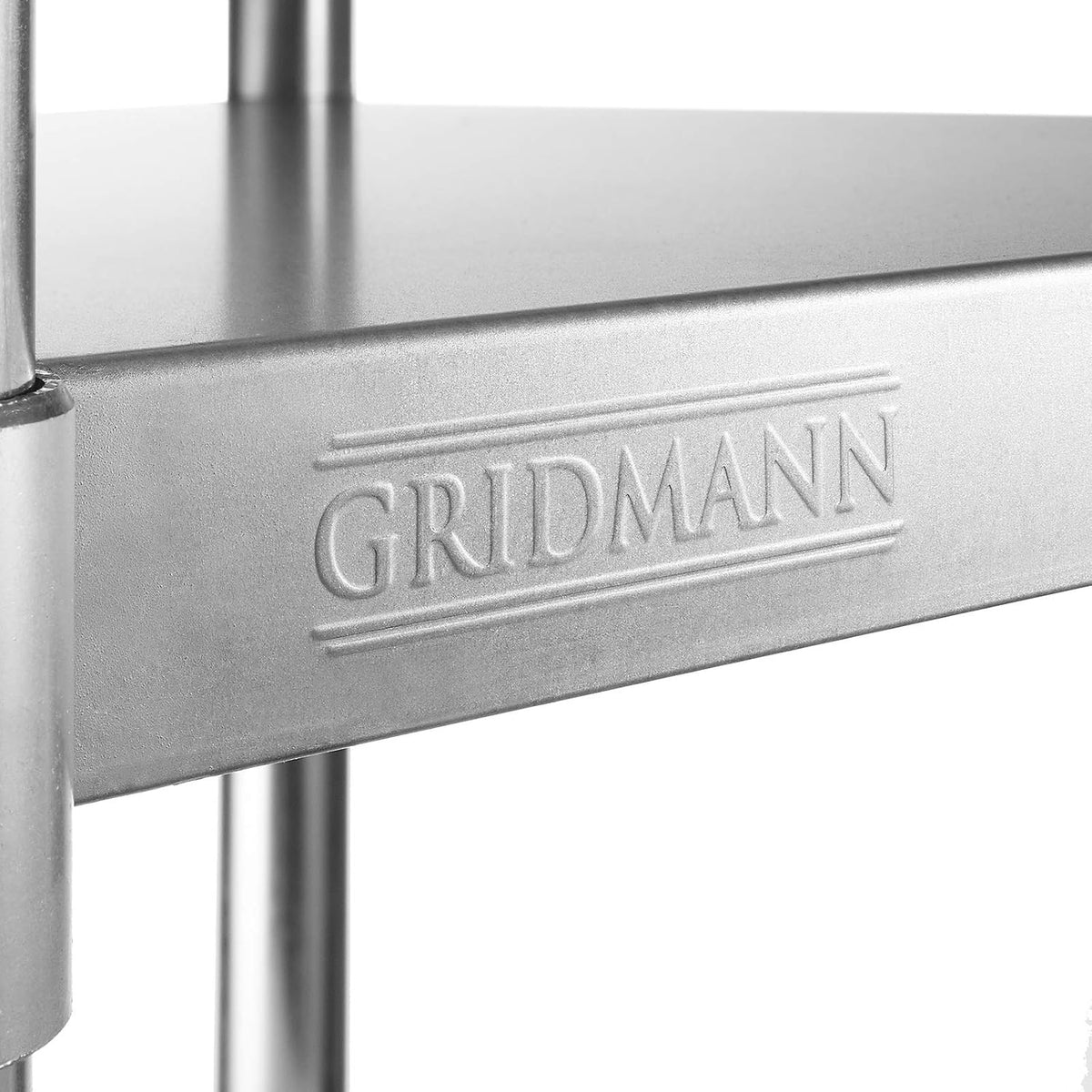 Stainless Steel Kitchen Prep Table 48 x 24 Inches with Backsplash & Under Shelf, NSF Commercial Work Table for