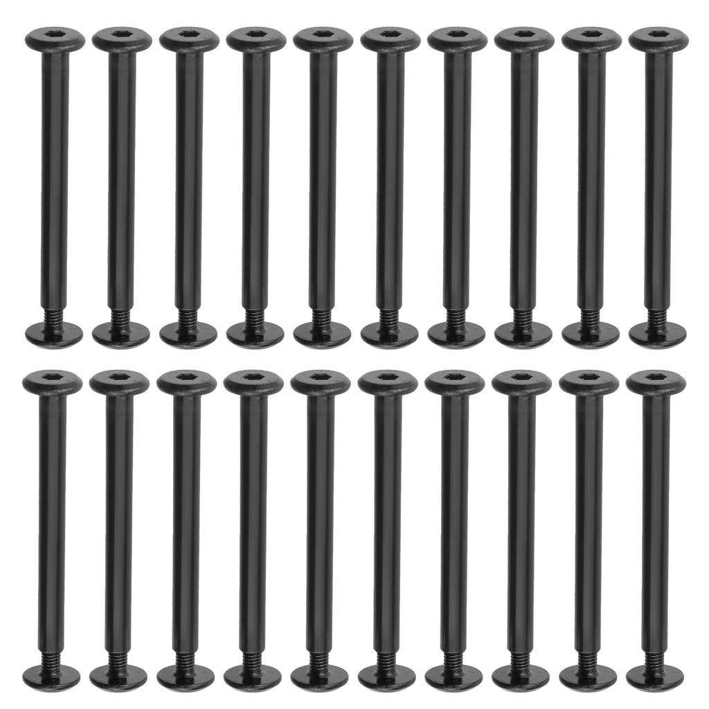 Savagrow 20 Sets M3 x 40mm Binding Post Screws,Hex Drive Rivet Socket,Black