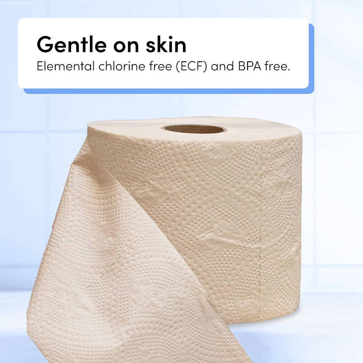 Premium Bamboo Toilet Paper, 3 Ply, 300 Sheets Per Roll, 8 Pack