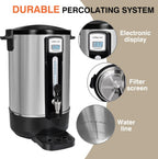 Commercial Coffee Urn 100 Cup Stainless Steel Coffee Maker