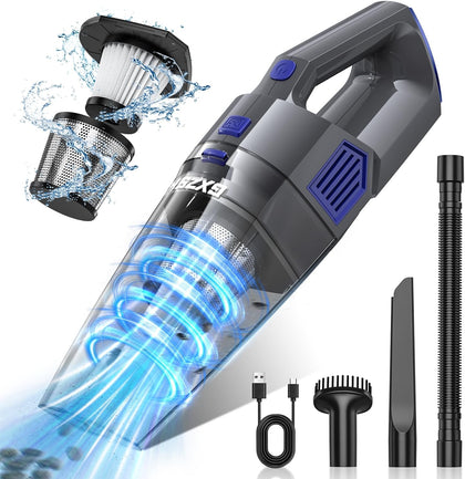 Handheld Vacuum Cordless, Hand Held Car Vacuum Cleaner, Hand Vacuum | 15000PA Strong Suction, Rechargeable, Portable