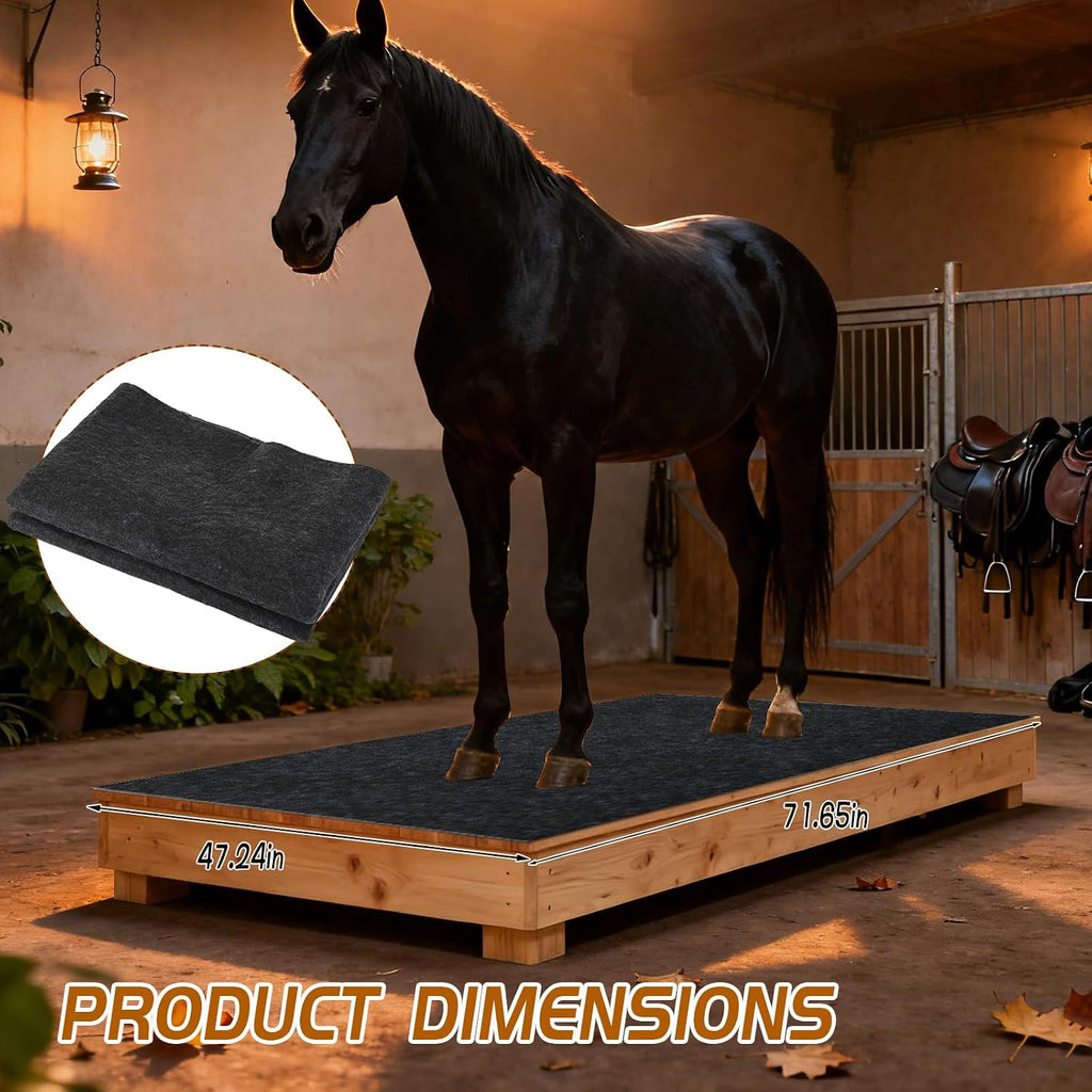 4x6 Ft Horse Stall Mat, Stable Mat for Horses Back Non-Slip Design Mat Backing Moisture Absorbent Easy to Clean for