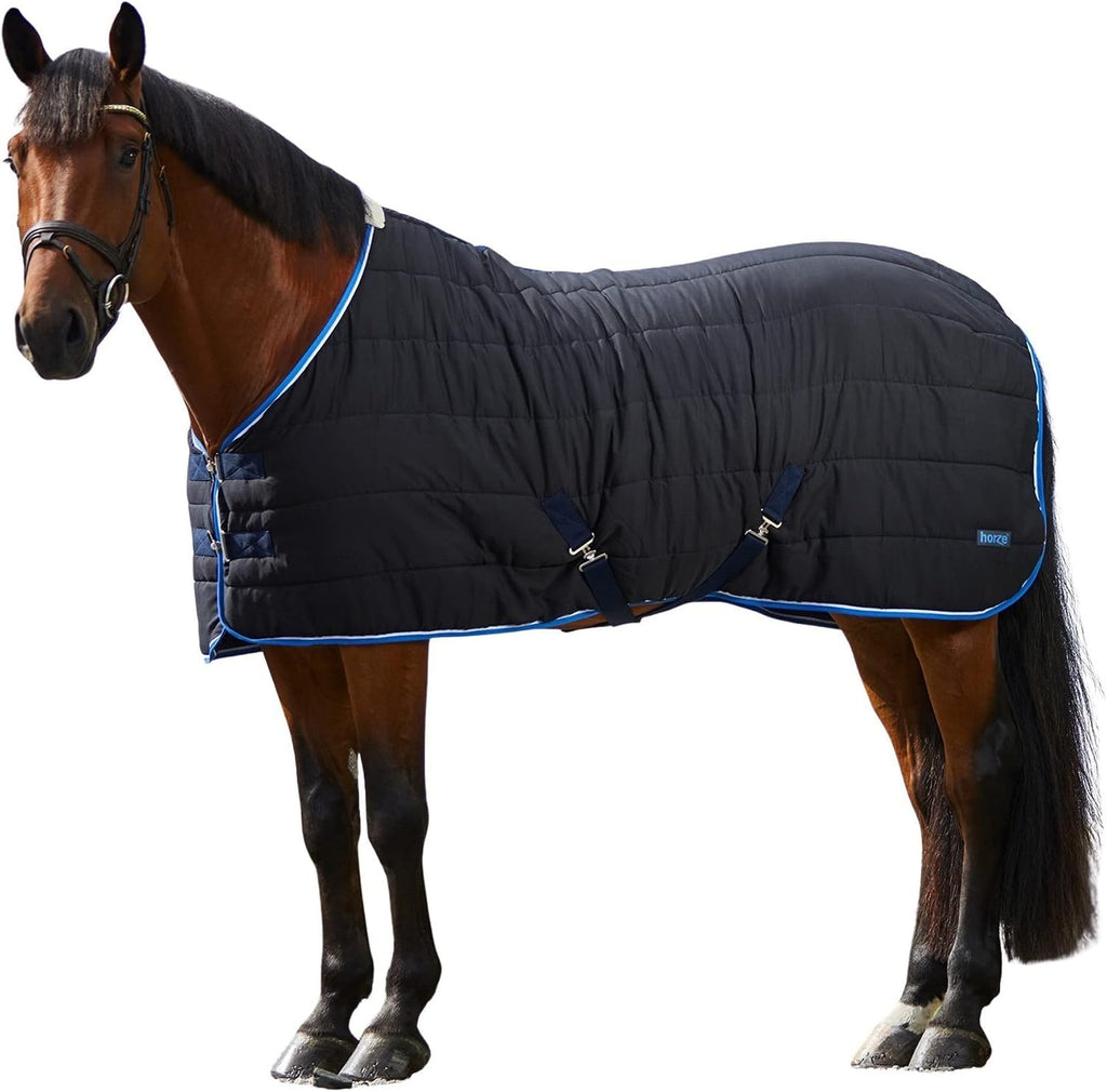 Glasgow Anti-Slip Stable Horse Blanket (100g Fill) - Dark Blue - 78 in