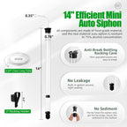 14" Auto Siphon with Bottling Wand 3/8" Racking Cane for Wine Making | 5.5FT Food Safe Silicone Tubing, Effortless