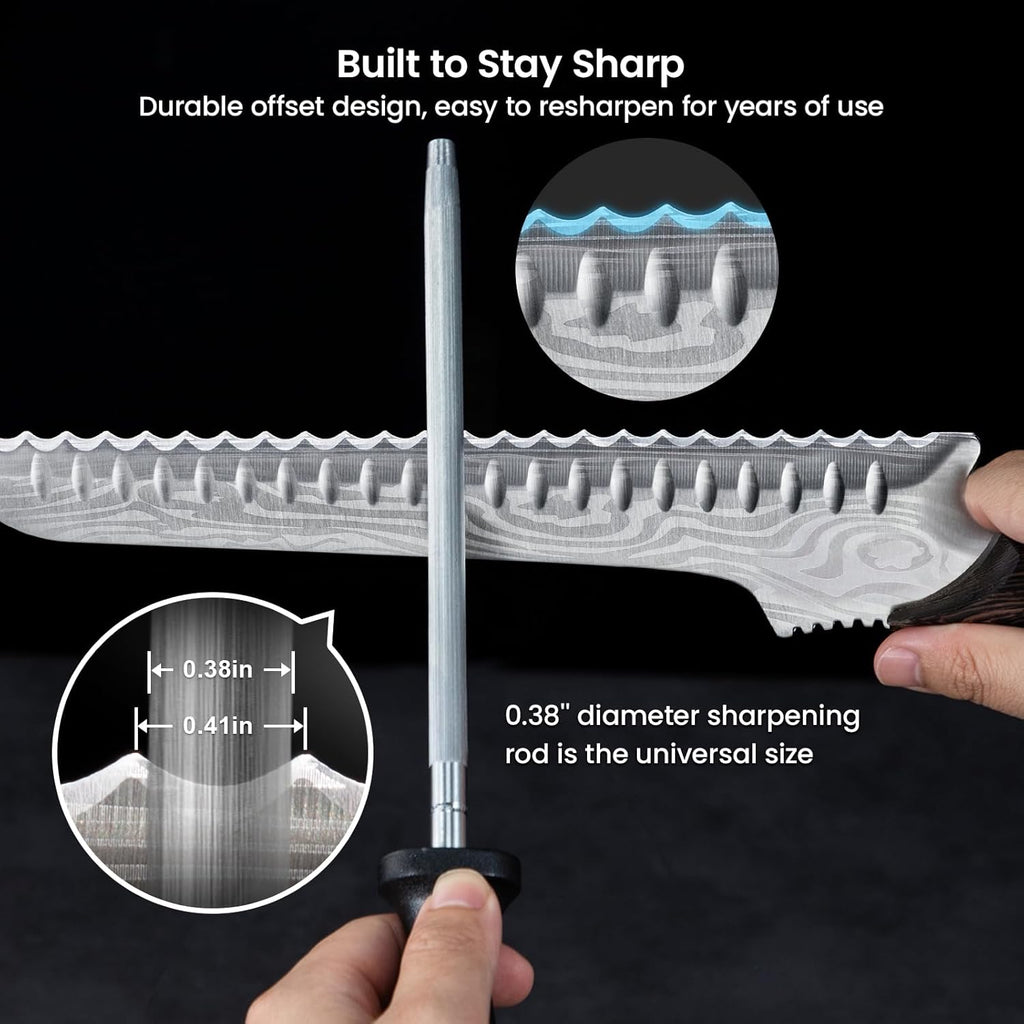 2026 New Upgraded Offset Bread Knife for Homemade Bread, 10.5 Inch