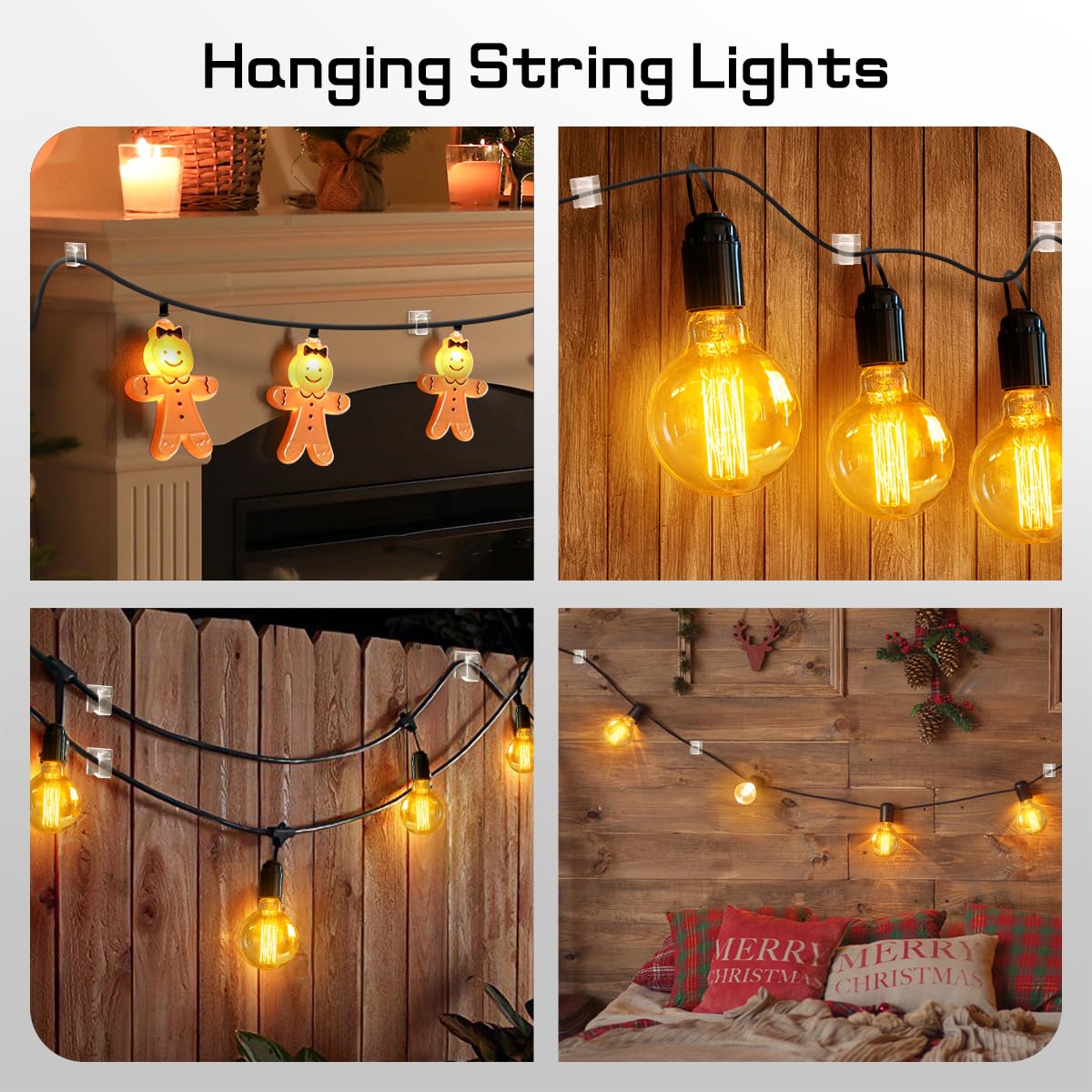 100PCS Cable Clips, Adhesive Wire Clips Strong Cord Clips Wire Holders, Cable Management Clips for Desk, Wall, Car