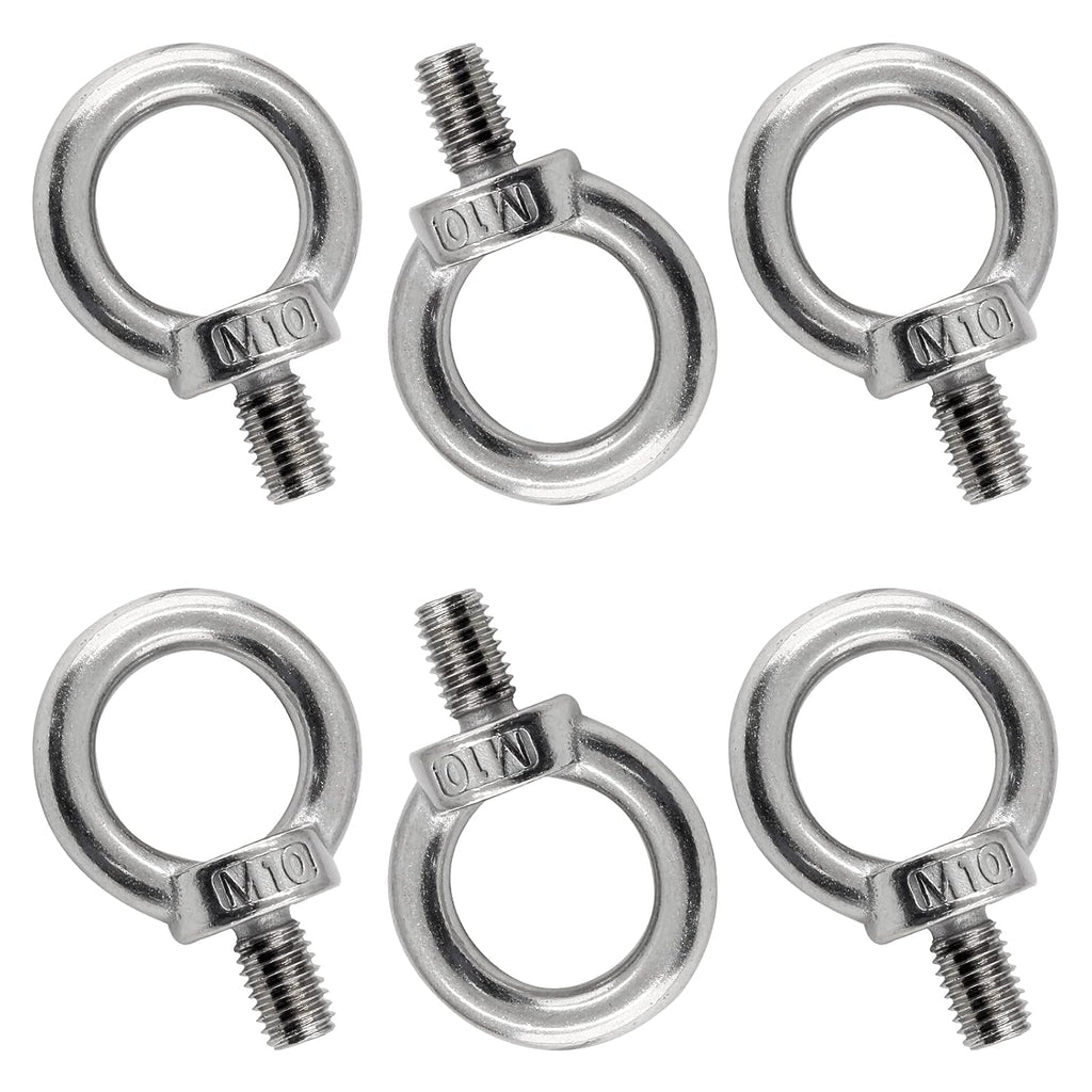 Bonsicoky M10 Lifting Eye Bolts, 6Pcs