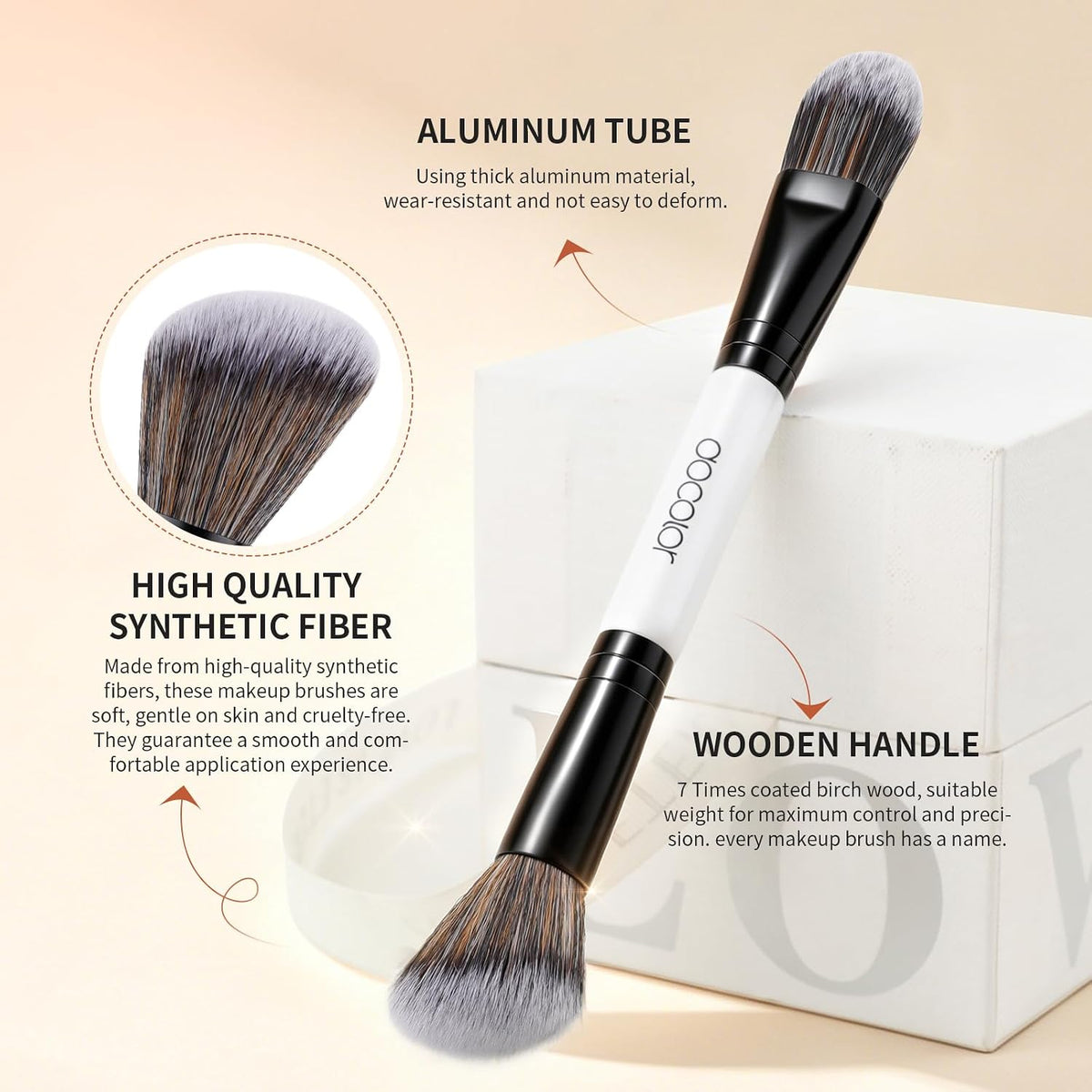 6 Piece Dual-Sided Eyeshadow Brushes - 12 Functions in 1 Set