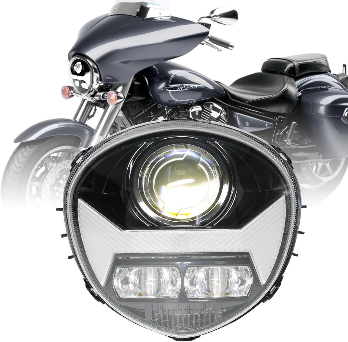 65W Motorcycle LED Headlight for Yamaha V Star 1300 2007-2017