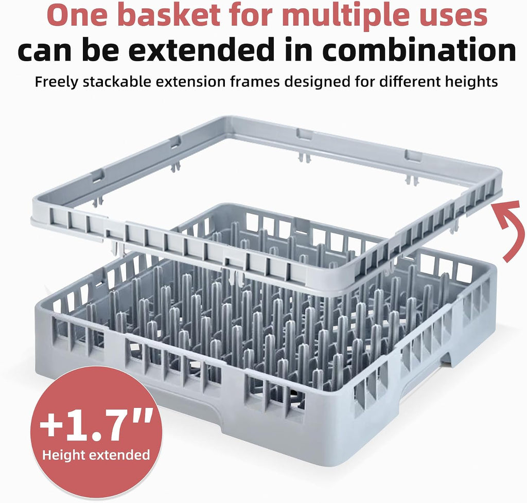 Commercial Dish Rack Polypropylene Peg Rack Without Extender (Gray, 64 Thron)