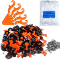 Tile Leveling System Kit,200pcs Reusable Tile Leveler Spacers+1000pcs 1/12" Cross-shaped Tile Spacers+5pcs