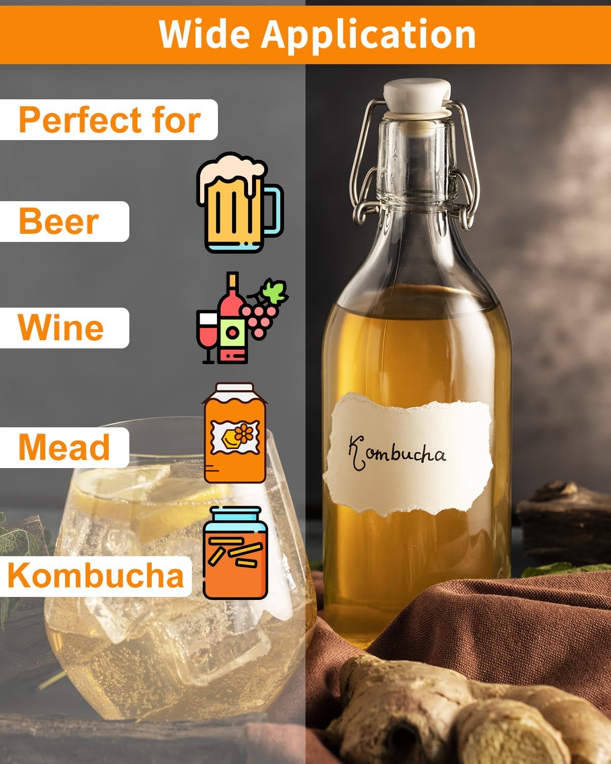 Triple Scale Hydrometer, Alcohol Hydrometer for Wine, Mead, Kombucha & Beer, Mead Making Kit, (ABV Tester, Brix