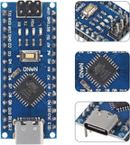 10PCS USB C Nano V3.0 Board, ATmega328P, CH340G Chip 5V 16M, Microcontroller Compatible with Arduino