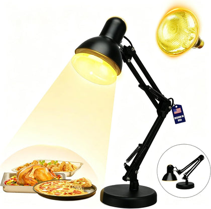 Portable Food Heat Lamp [Foldable Design] [3S Heating] Food Warmer Lamp