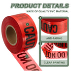 1000ft x 3" Warning Tape, High-Visibility PE Floor Marking Roll Caution Tape for Flagging Construction Outdoor