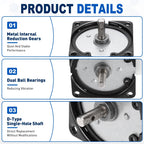 Rebower 60KTYZ Synchronous Reduction Motor 2.5RPM 110V 50/60Hz