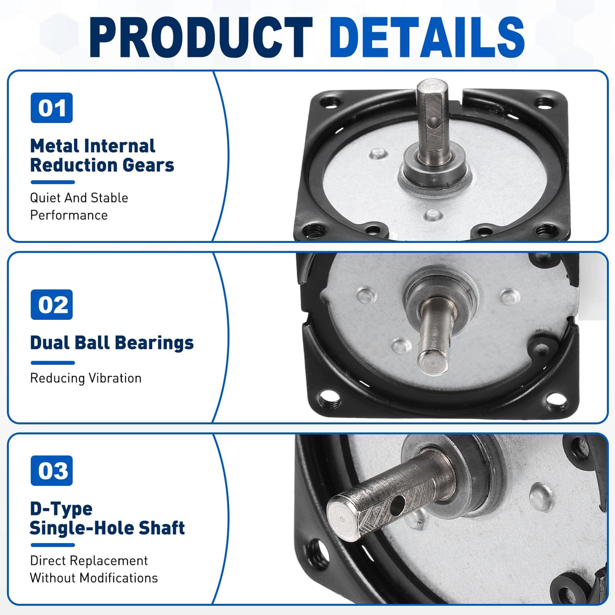 Rebower 60KTYZ Synchronous Reduction Motor 2.5RPM 110V 50/60Hz