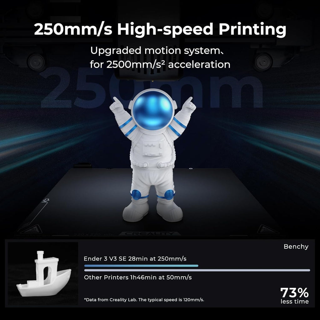 Ender 3 V3 SE 3D Printer, 250mm/s Faster Print Speed CR Touch Auto Leveling Sprite Direct Extruder Dual Z-Axis Auto