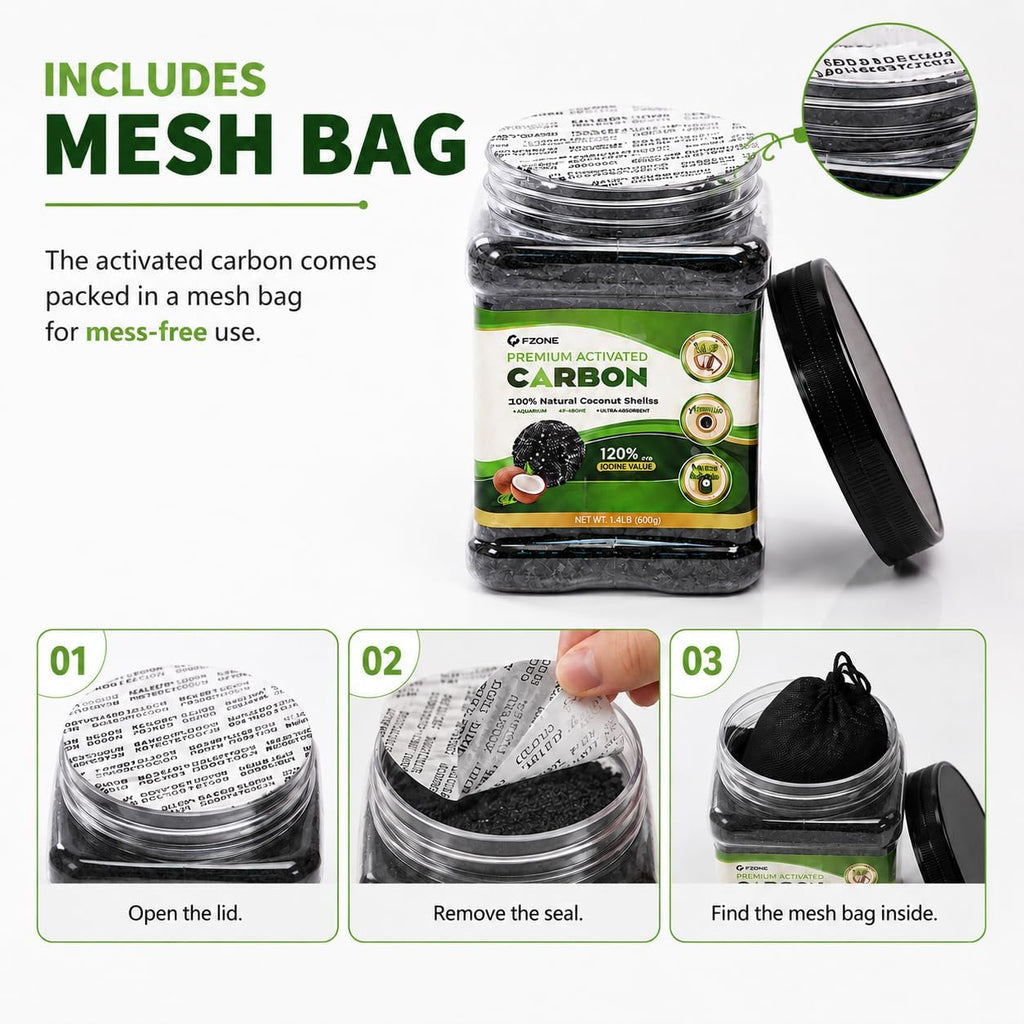 Activated Carbon, Coconut Shell Aquarium Filter Media 1.4lb