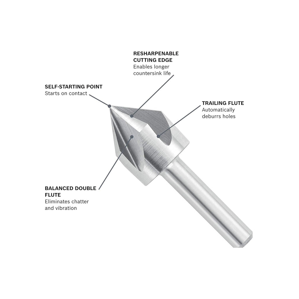 BOSCH CSH2 5/8-Inch HSS Countersink (CSH2C)