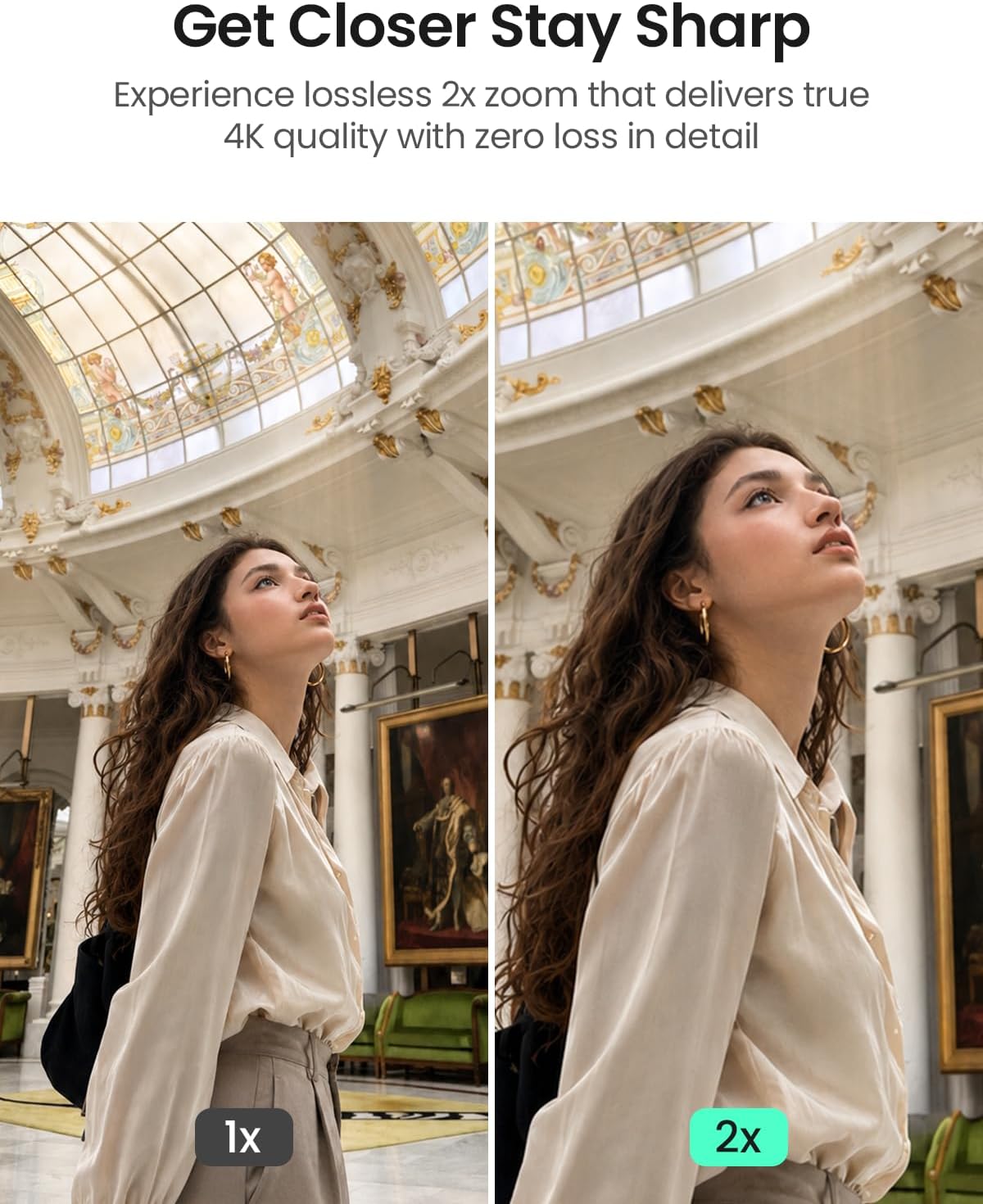 Xtra Muse, Vlogging Camera with 1'' CMOS & 4K/120fps Videos, Pocket Camera with 3-Axis Gimbal Stabilizer, Fast