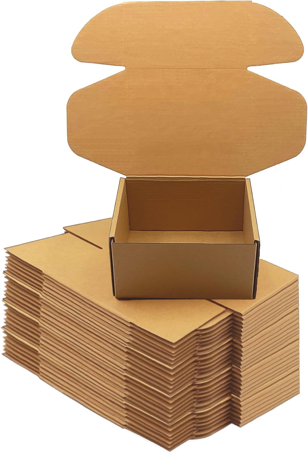 6x5x3 inch Shipping Boxes, Bulk 28 Pack, Brown Corrugated Cardboard Mailers