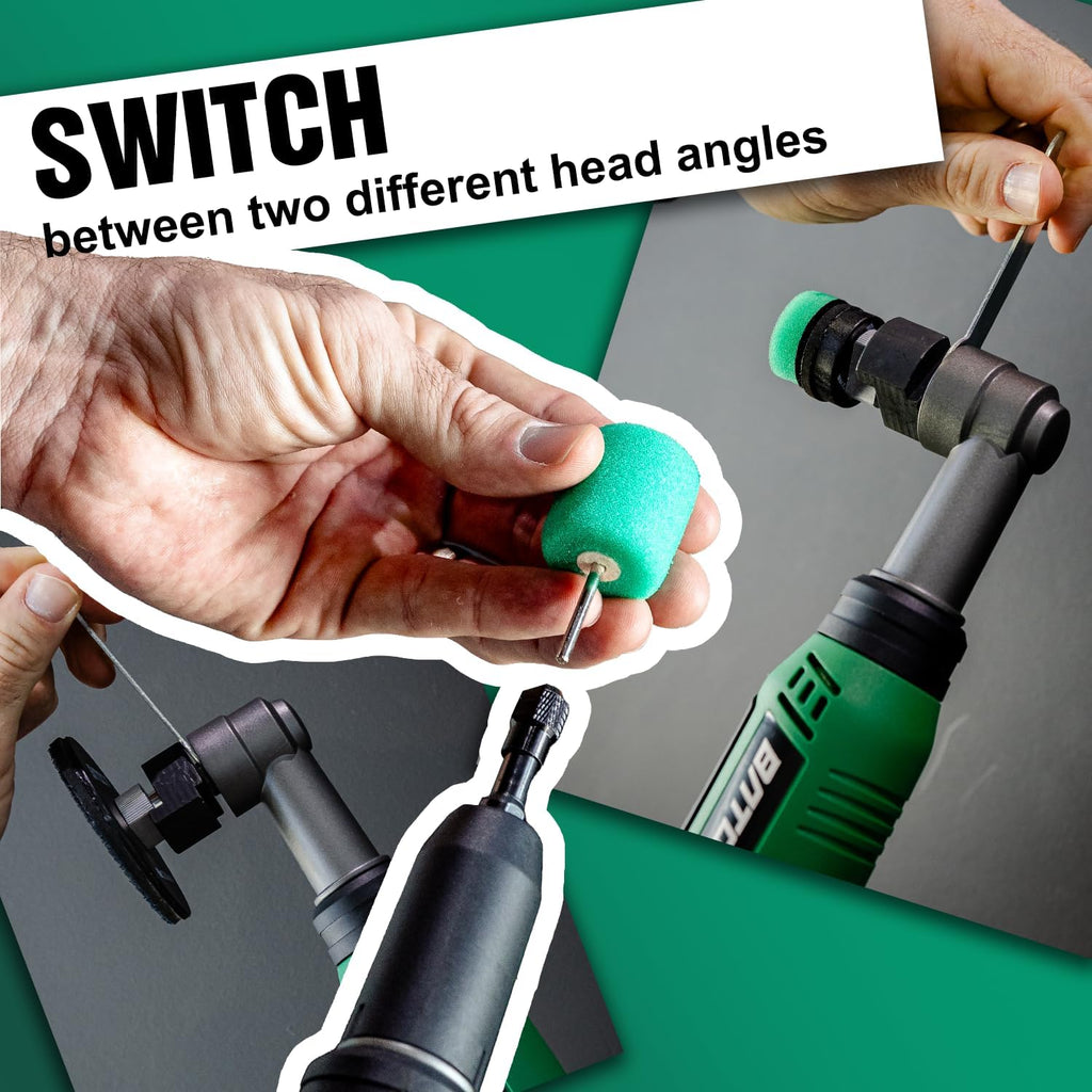 S6 Mini Cordless Polisher 2 Heads for Car/Motorcycles Detailing Kit | Rotary Buffer and Dual Action Micro Polisher, 2