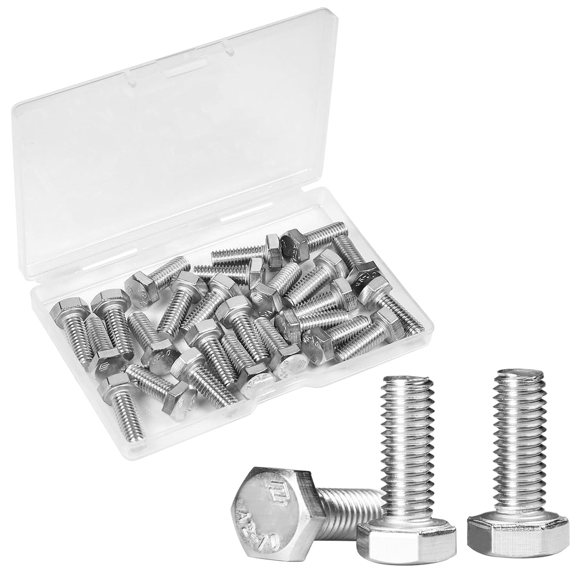 25 Pcs M6 Hex Bolts M6-1.0 x 16mm Hex Head Screw Bolt