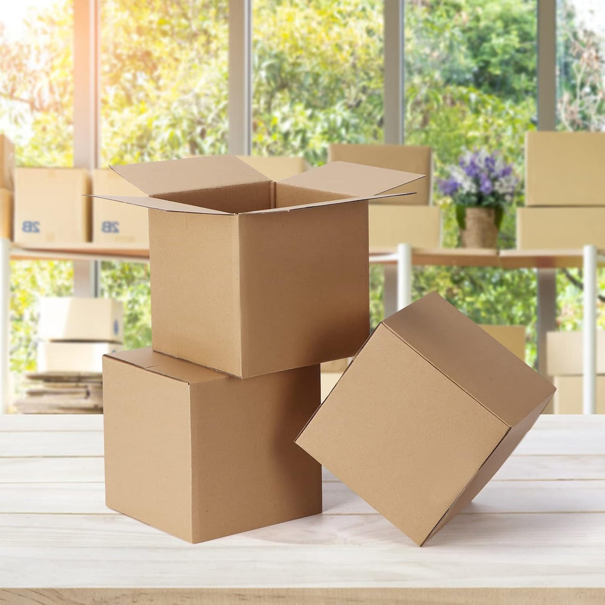 40 Packs Shipping Boxes 6x6x6, Corrugated Cardboard Brown Mailing Box Bulk for Packing