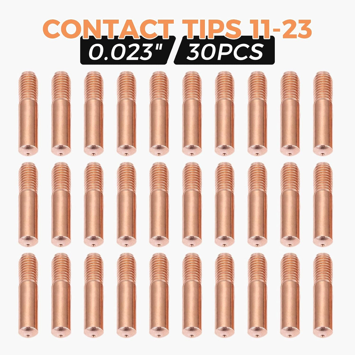 30Pcs MIG Welding Contact Tips 11-23 0.023" Replacement for Lincoln