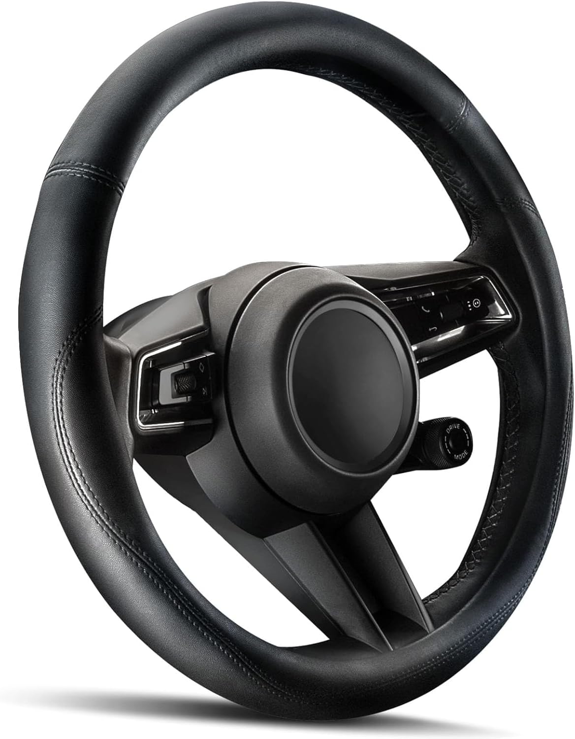 Car Steering Wheel Cover - Universal Car Accessory for Diverse Cars, Leather Cover with Anti-Slip Lining, for
