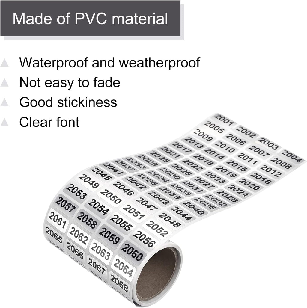 2001 to 3000 Consecutive Number Stickers Inventory Label Black Numbers for Office Warehouse Numbering Classification