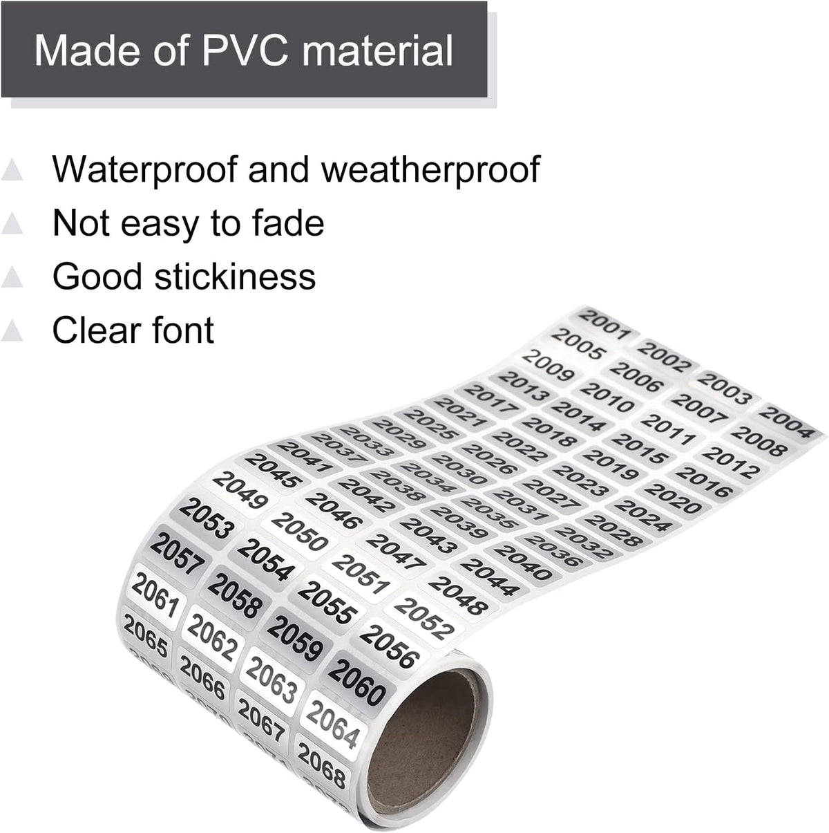 2001 to 3000 Consecutive Number Stickers Inventory Label Black Numbers for Office Warehouse Numbering Classification
