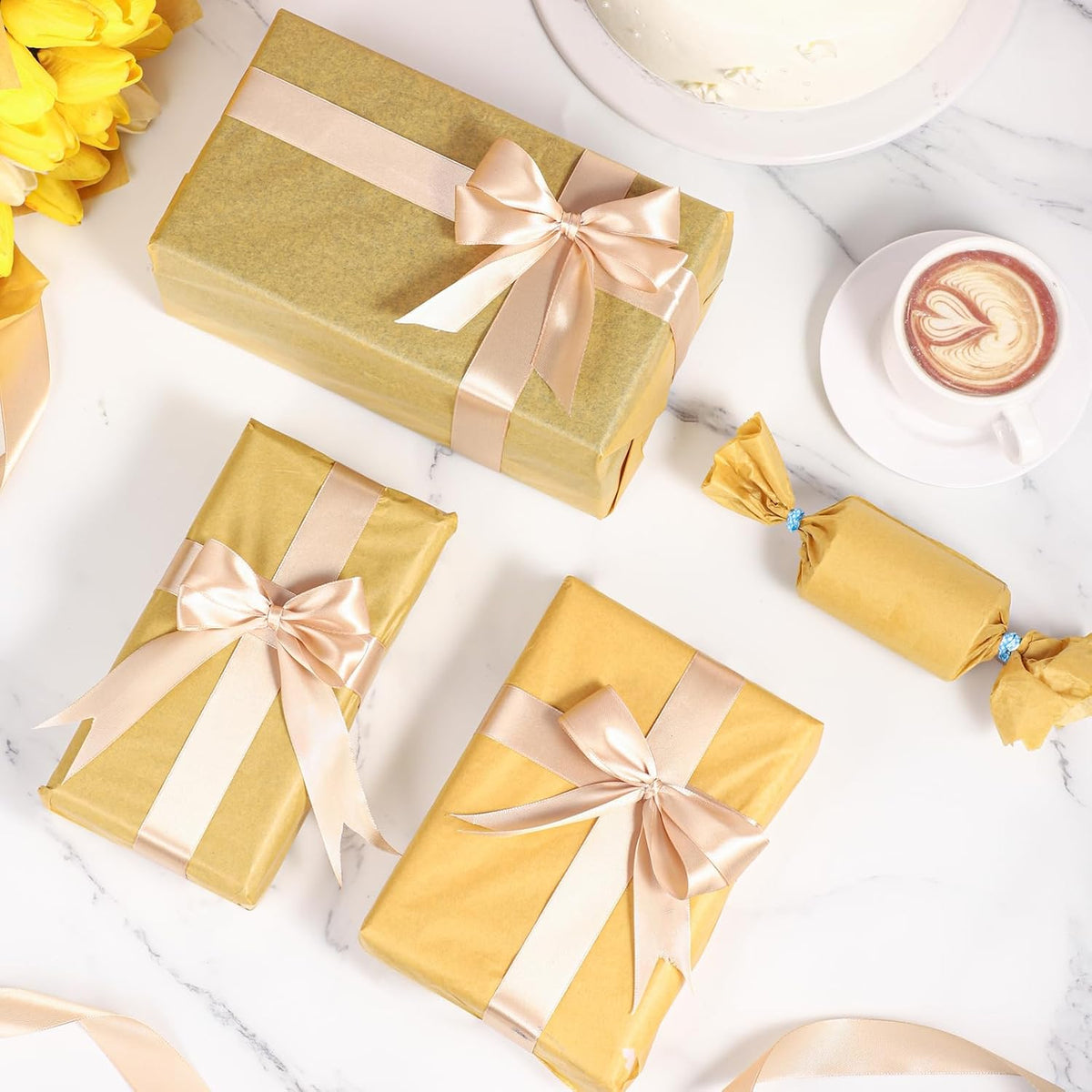 160 Sheets Gold Tissue Paper for Gift Bags 14 X 20 Inches