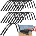 6 Pack Rock Rake Tines 1" x 5/16" Landscape Rake Tine One Bolt Mount Replacement Heat-Treated Clam Tines for Tractor