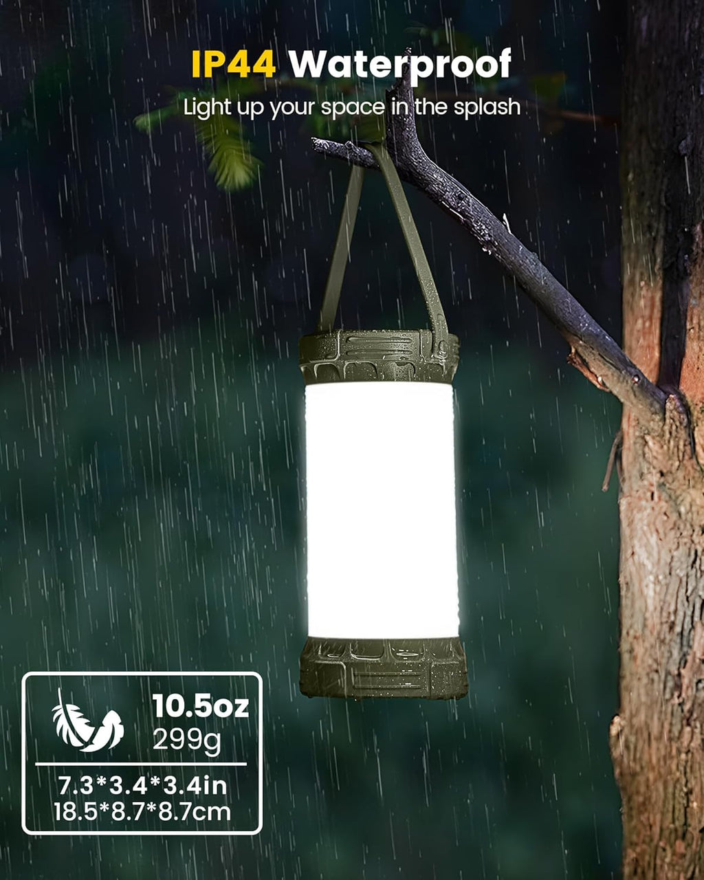 135 LED Ultra Bright Camping Lantern, Up to 200H, 5000mAh Camping Lights with 3 Colors & 5 Brightness, SOS, Max