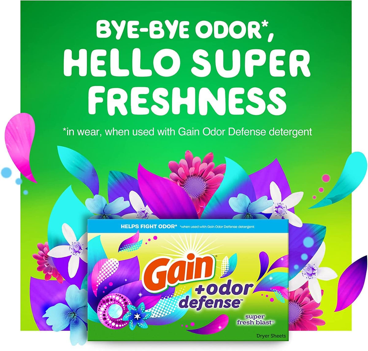 Dryer Sheets Plus Odor Defense, Super Fresh Blast Scent, 240 Count, Helps fight static and odor, laundry sheets