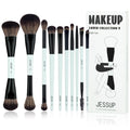 Makeup Brushes Set 10pcs, Double Sided Foundation Contour Blush Highlight Blending Eyebrow Brush Eyeshadow Eyeliner