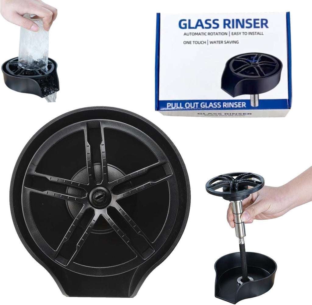 Glass Rinser for Kitchen Sink Glass Rinser with Pull-Out Spray