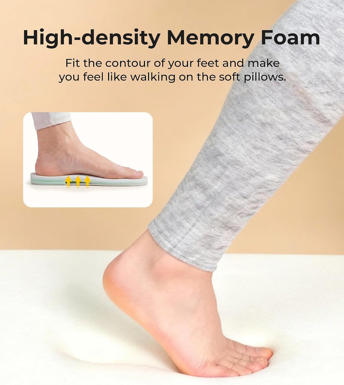 Women's Fuzzy Curly Fur Fleece Lining Memory Foam Loafer Slippers | Non-slip,indoor and