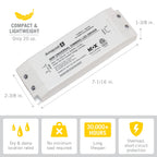 60-Watt Universal Dimmable 24V DC LED Driver TRIAC 860600N