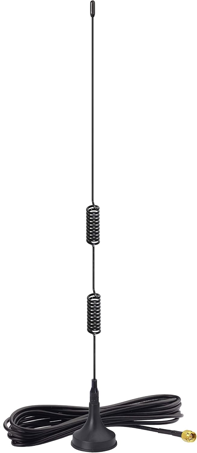 Dual Band VHF UHF 136-174MHz 400-470MHz Ham Radio Antenna SMA Male | Magnetic Base for Icom Yaesu Vertex Standard