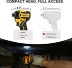 1/4In Hex Impact Driver Compatible with Dewalt 20V 60V Max Battery