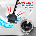 Toilet Plunger with Holder Heavy Duty Bathroom Clog Remover